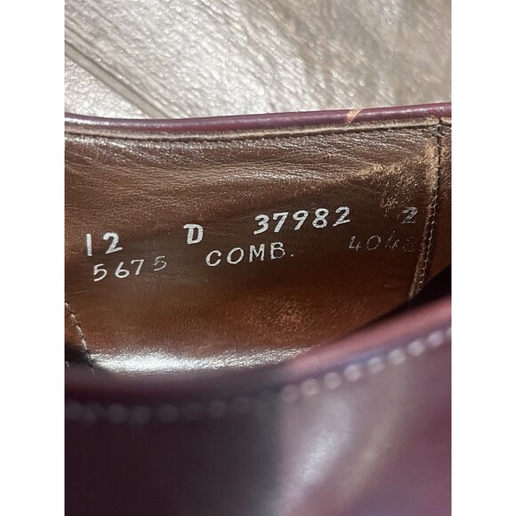 Allen Edmonds Park Avenue Oxfords Men’s 12 Burgundy Leather Cap Toe  5675 Shoes main image 5